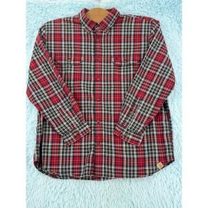 Carhartt Plaid Flannel Shirt Heavyweight Mens 2XLarge Long Sleeve Button Up